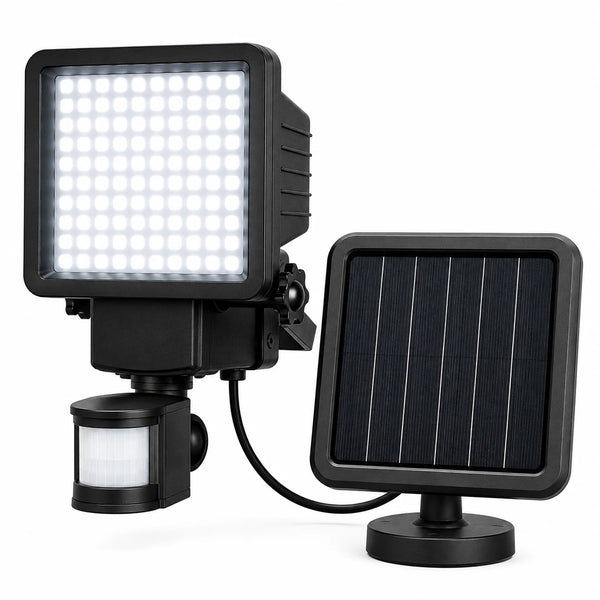 100 SMD LED Solar Security Light with Remote Solar Panel