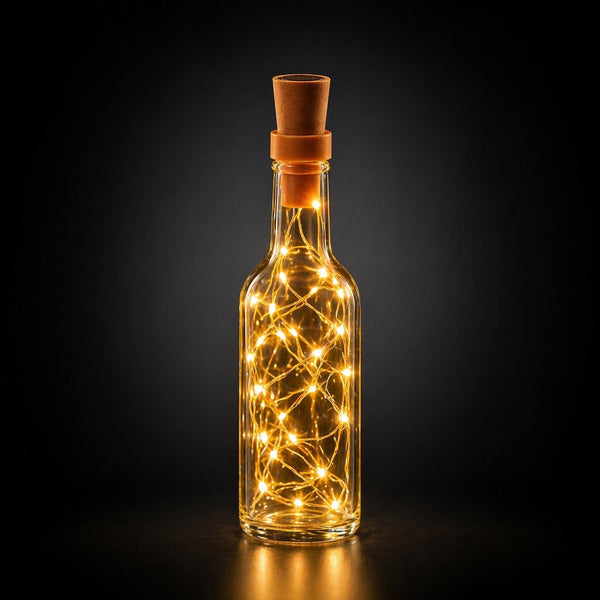 Solar Cork String Lights – Set of 6