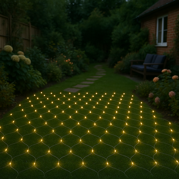 96 Warm White LED Solar Net Lights