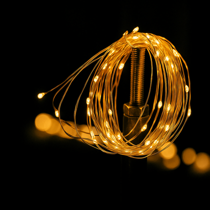 Warm White LED Solar Micro String Lights